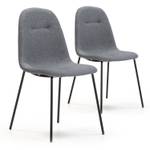 Pack 2 chaises Brenda tapissées Gris Gris