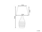 Lampe de table TORMES Beige - Blanc - Porcelaine - 33 x 56 x 33 cm