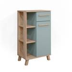 Badschrank „Ciro“ Sonoma/Mintgrün Braun - Grün - Holzwerkstoff - 50 x 89 x 33 cm