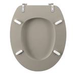 WC Sitz Basic Grau - Holzwerkstoff - 38 x 4 x 46 cm