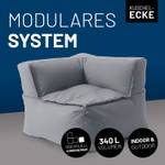 Sitzsack-Sofa Ecke Grau - 81 x 81 cm