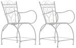 Chaises de jardin Sheela Lot de 2 Blanc