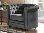 Ensemble canapé fauteuil  CHESTERFIELD Anthracite