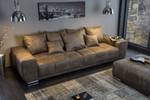 Sofa ELEGANCIA Beige - Braun - Grau - Textil - 285 x 90 x 104 cm