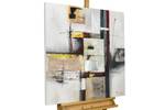 Acrylbild handgemalt Endlose Zeitreise Beige - Grau - Massivholz - Textil - 80 x 80 x 4 cm
