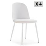 Pack 4 Stühle Kana weiß Weiß - Kunststoff - 45 x 83 x 51 cm
