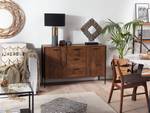 Sideboard TIFTON Schwarz - Braun - Holzwerkstoff - 123 x 78 x 39 cm