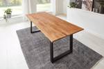 Tischplatte Baumkante RICHARD Beige - Massivholz - Holzart/Dekor - 100 x 4 x 260 cm
