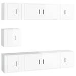 TV-Schrank 7er Set D193 Weiß - Holz teilmassiv - 35 x 40 x 100 cm