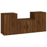 TV-Schrank 3er Set D485 Eiche Schwarzbraun Dekor