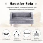 Hundesofa D04-135 Grau - Massivholz - 41 x 32 x 68 cm