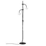 Lampadaire Valby Noir - Blanc - Verre - Métal - 37 x 160 x 37 cm