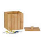 Aufbewahrungsbox mit Deckel Braun - Bambus - 10 x 12 x 8 cm