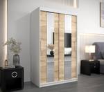 Armoire à portes coulissantes Pole Imitation chêne de Sonoma - Blanc - Largeur : 120 cm - 2 porte