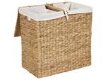 Boîte de rangement LANGSON Beige - Bleu - Fibres naturelles - 30 x 50 x 50 cm