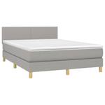 Boxspringbett 3017288-3 Hellgrau - Tiefe: 203 cm