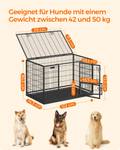 Tiertransportbox Dak Schwarz - Metall - 75 x 81 x 122 cm