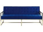 3-Sitzer Sofa MARSTAL Blau - Gold - Marineblau