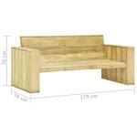 Garten-Sofagarnitur Braun - Massivholz - Holzart/Dekor - 75 x 31 x 75 cm