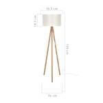 Lampadaire Rochester bambou / crème Blanc crème