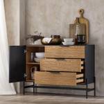 Sideboard HFSB02-SCH Schwarz - Holzwerkstoff - Metall - 114 x 83 x 40 cm