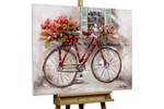 Acrylbild handgemalt La belle Vie Grau - Massivholz - Textil - 100 x 75 x 4 cm
