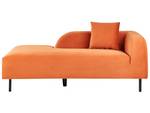 Chaiselongue LE CRAU Schwarz - Orange - Armlehne davorstehend links