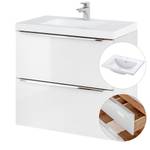 Waschtisch-Unterschrank mit Waschbecken Weiß - Holzwerkstoff - 61 x 61 x 46 cm