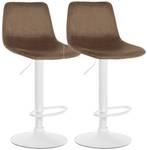 Tabouret de bar Divo Lot de 2 Marron - Blanc