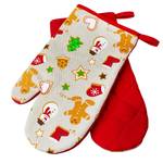 Ofenhandschuhe Lebkuchen 2 Stück Rot - Textil - 17 x 1 x 29 cm