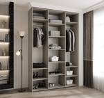 Drehtürenschrank Como 4 Beige - Schwarz - 160 x 50 cm