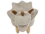 Pouf animal TRICERATOPS Gris - Gris lumineux - Chêne clair