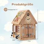 Kinder Spielhaus aus Holz Braun - Massivholz - 30 x 42 x 31 cm