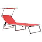 Chaise longue 296458 Rouge - Métal - 58 x 26 x 186 cm