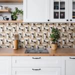 Selbstklebendes Wandpaneel Marmor Beige - Kunststoff - 100 x 50 x 50 cm