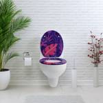 WC Sitz mit Absenkautomatik - Purple Art Schwarz - Pink - Violett - Holzwerkstoff - 38 x 5 x 44 cm