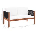 Gartensofa Braun - Massivholz - Holzart/Dekor - 122 x 60 x 122 cm