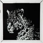 Bild Frame Mirror Leopard Silber - Glas - 80 x 80 x 4 cm