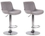 Barhocker Lentini 2er Set Grau