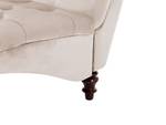 Chaise longue MURET Beige - Chêne foncé