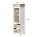 Vitrine sur pied Lavanda Blanc - Bois massif - 27 x 102 x 32 cm