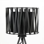 Tischlampe MINA Schwarz - Metall - Textil - 18 x 35 x 18 cm