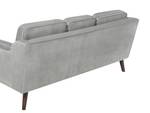 3-Sitzer Sofa LOKKA Grau - Hellgrau - Eiche Dunkel