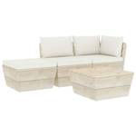 Garten-Lounge-Set (4-teilig) 3016490-6 Weiß - Holzwerkstoff - Holzart/Dekor - 60 x 30 x 60 cm