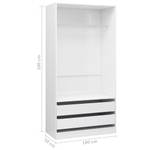 Armoire 299611 Blanc brillant