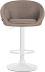 Tabouret de bar Davie Gris - Textile - 55 x 86 x 51 cm