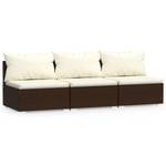 Garten-Lounge-Set (3-teilig) 3013629-13 Braun - Creme - 70 x 61 x 210 cm