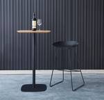 Lot de 4 tabourets de bar OSLO Noir - Métal - 48 x 75 x 50 cm