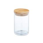 Lot de 3 bocaux en verre avec couvercle Marron - Bambou - Verre - Matière plastique - 10 x 15 x 10 cm