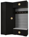 Garderobe Inova 4 Z21 Schwarz - Gold - Grau - Gold